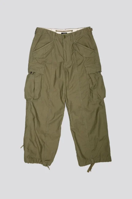 Cropped Cargo Pants Vintage Olive Drab (1)