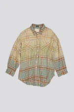 R13 Drop Neck Shirt Green Gradient Plaid (1)