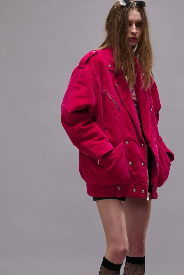 R13 Elongated Motorcycle Jacket Raspberry Velvet (7)