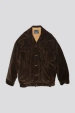 R13 Lacey Trucker Coat Dark Chocolate Corduroy (1)