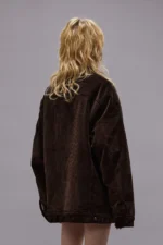 R13 Lacey Trucker Coat Dark Chocolate Corduroy (3)