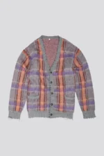 R13 Mohair Boyfriend Cardigan Sweater Grey Plaid (1)