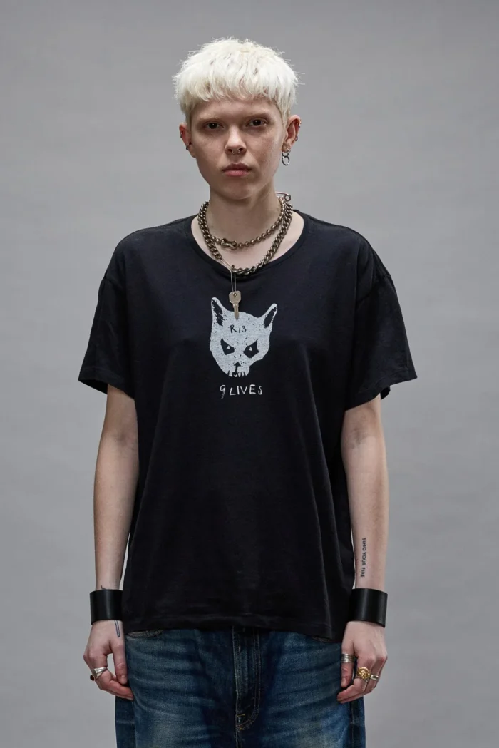 R13 Nine Lives Boy Shirt Black (1)