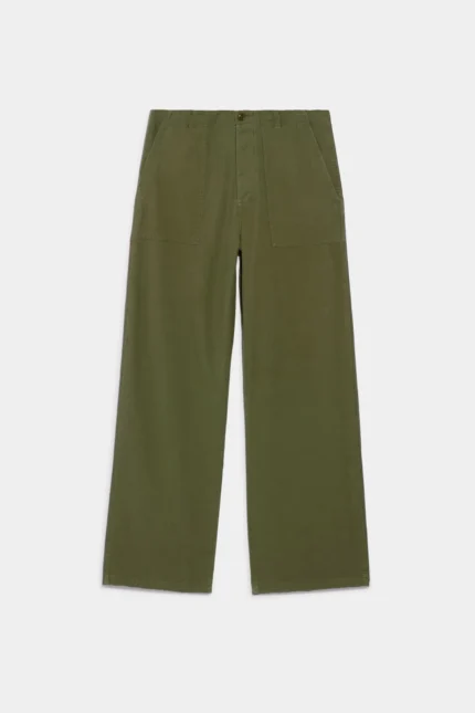 R13 Wide Leg Utility Pant Olive (5)