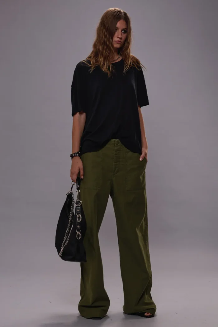 R13 Wide Leg Utility Pants Olive (4)